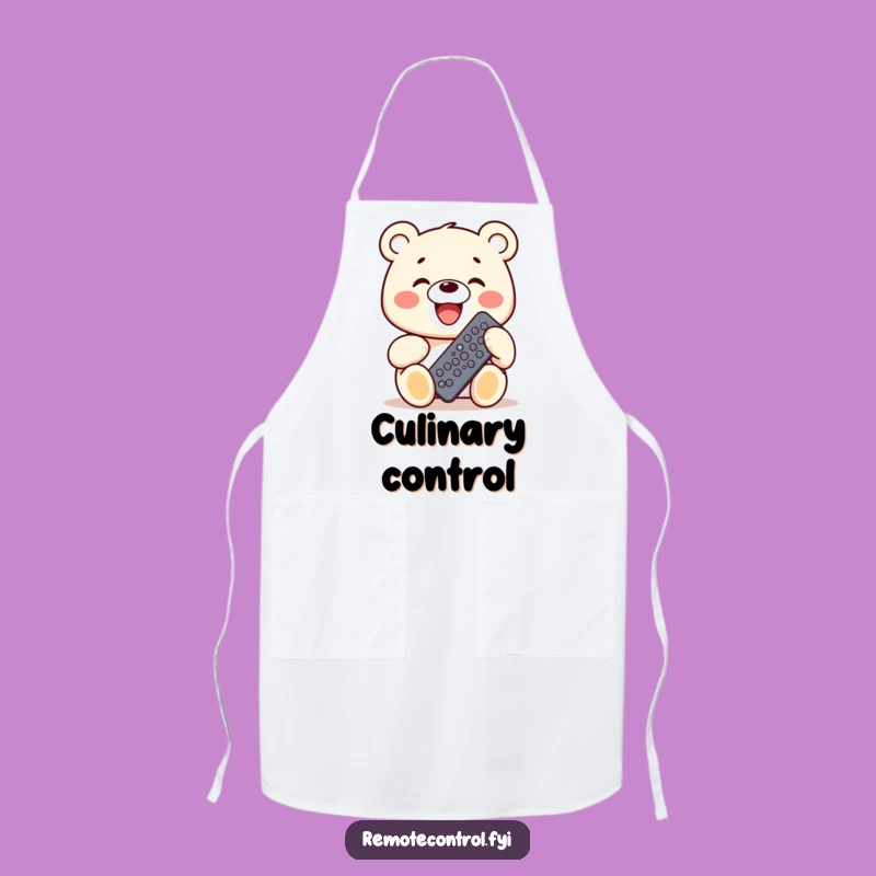 Funny Bear Apron: Kitchen Remote Commander, Perfect Humorous Gift