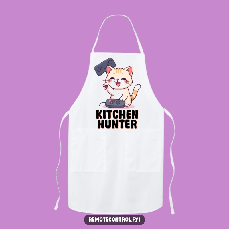 Funny Cat Remote Apron: Kitchen Playfulness Cooking Gear, Bestselling Funny Gift