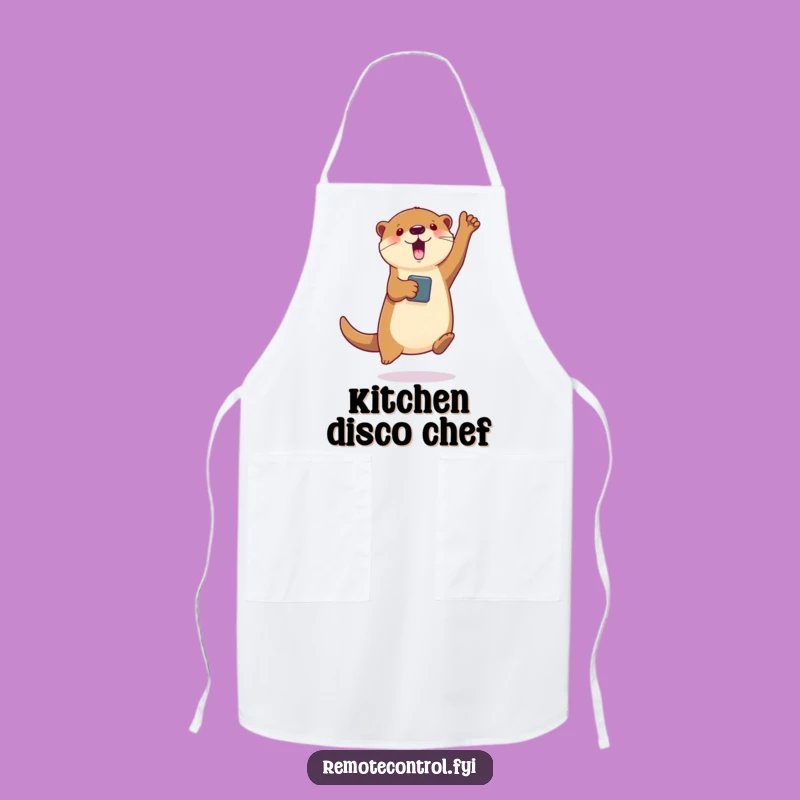 Funny Otter Chef Apron: Otter Cooks Up a Dance, Great Funny Gift