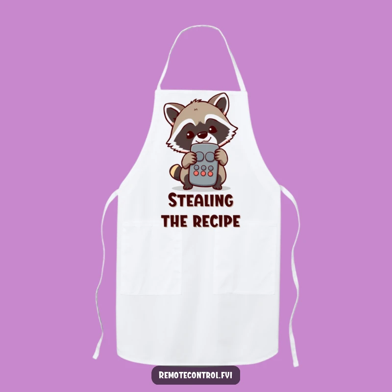 Funny Raccoon Chef Apron: Mischievous Remote Controller, Hilarious Funny Gift for Cooks
