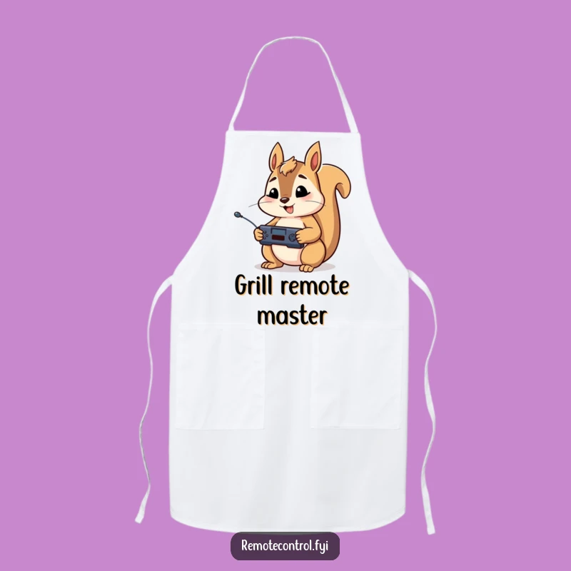 Funny Squirrel Remote Control Apron: Command Your Kitchen with Humor
