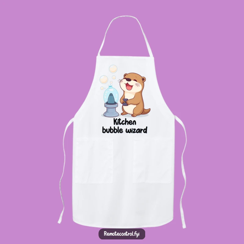 Funny Otter Bubble Apron: Comedic Joyful Kitchen Accessory