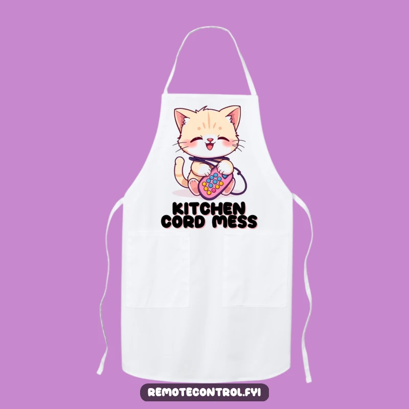 Funny Kitten Remote Apron: Cook with Cute Distractions