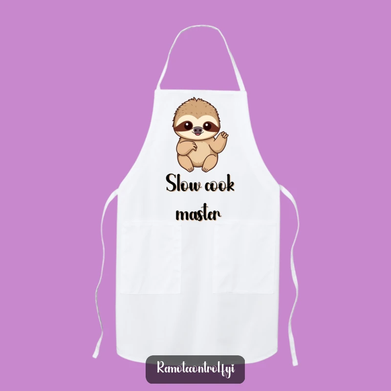 Funny Chef Sloth Apron: Cook at Your Own Pace