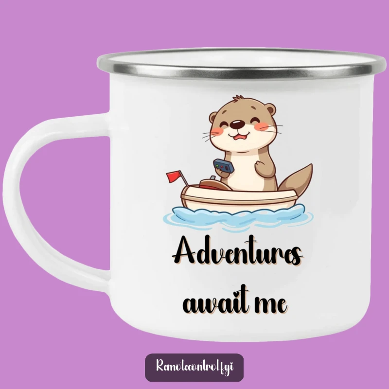 Funny Otter Campfire Mug: Hilarious Remote Boat Captain's Brew Cup