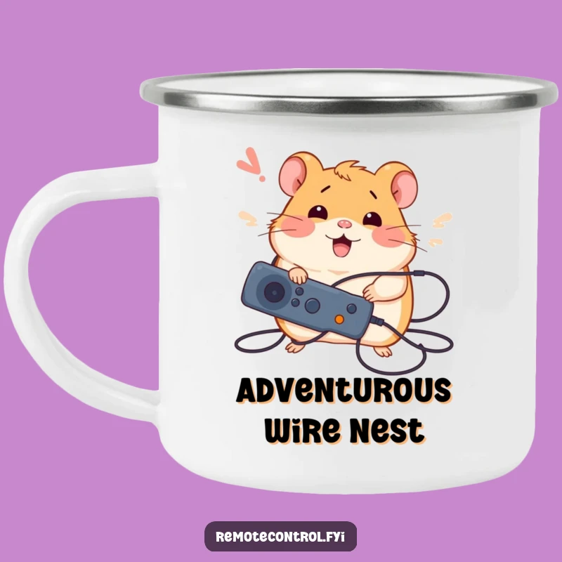 Funny Hamster Camp Tech Mug: Hamster's Remote Relief, Rugged Funny Gift