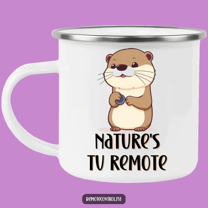 Funny Otter Adventure Mug: Remote Control Your Outdoors