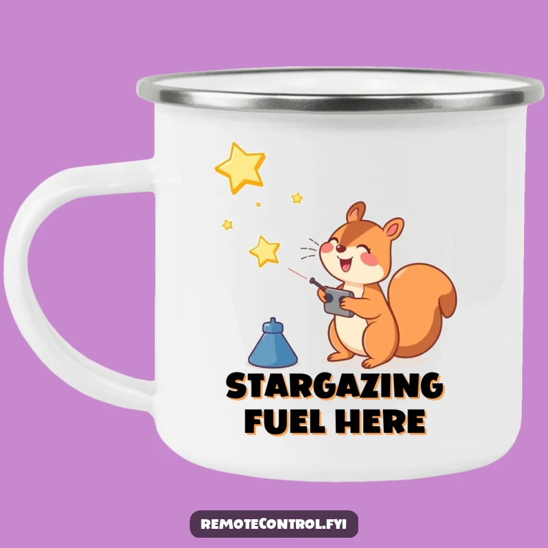 Funny Squirrel Adventure Mug: Joyful Star Launcher, Durable Funny Gift for Outdoors