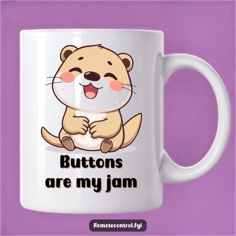 Funny Otter Tapping Buttons Mug: A Hilarious Gift for Tech Lovers and Otter Fans