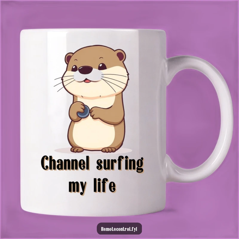 Funny Otter Remote Control Mug: Hilarious Tech Fun Gift