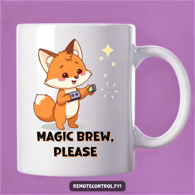 Funny Fox Magic Mug: Cheerful Fox Targets Enchantment, Perfect Funny Gift