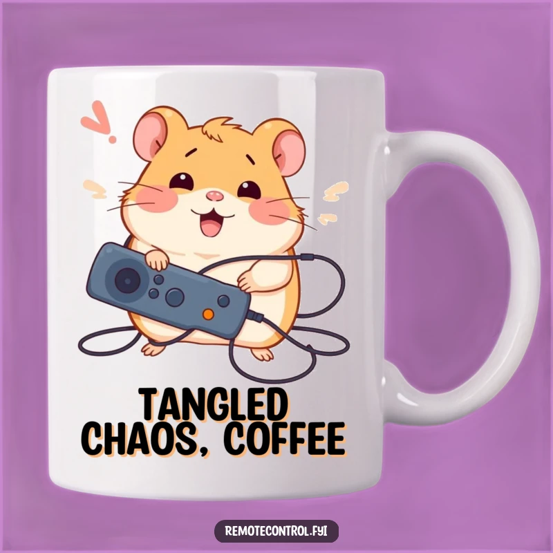 Funny Hamster Tech Mug: Hamster's Wire Tangle Resolution, Perfect Funny Gift