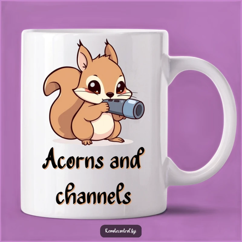 Funny Squirrel Remote Mug - Mischievous Aim Gift for Pranksters!