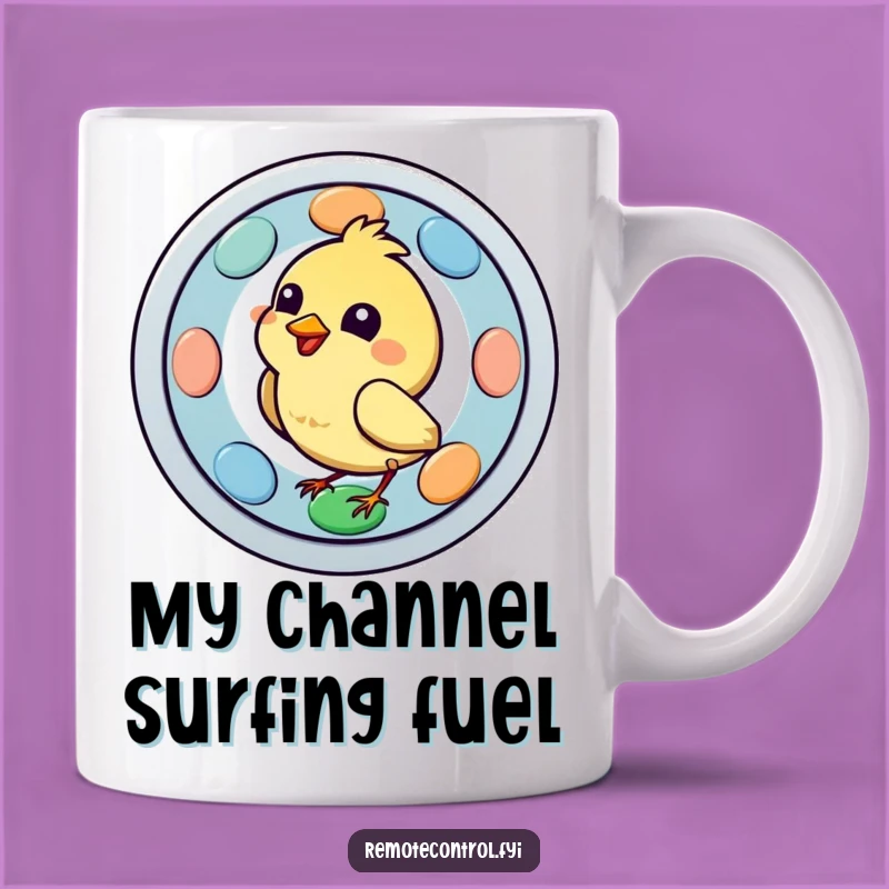 Funny Bird Pecks Remote Mug: A Hilarious TV Controller Gift for Bird Lovers