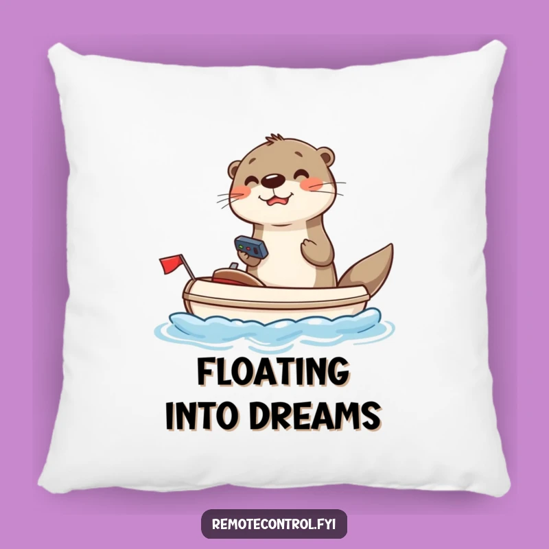 Funny Otter Captain Pillow: Soft and Hilarious Decor for Water Lovers