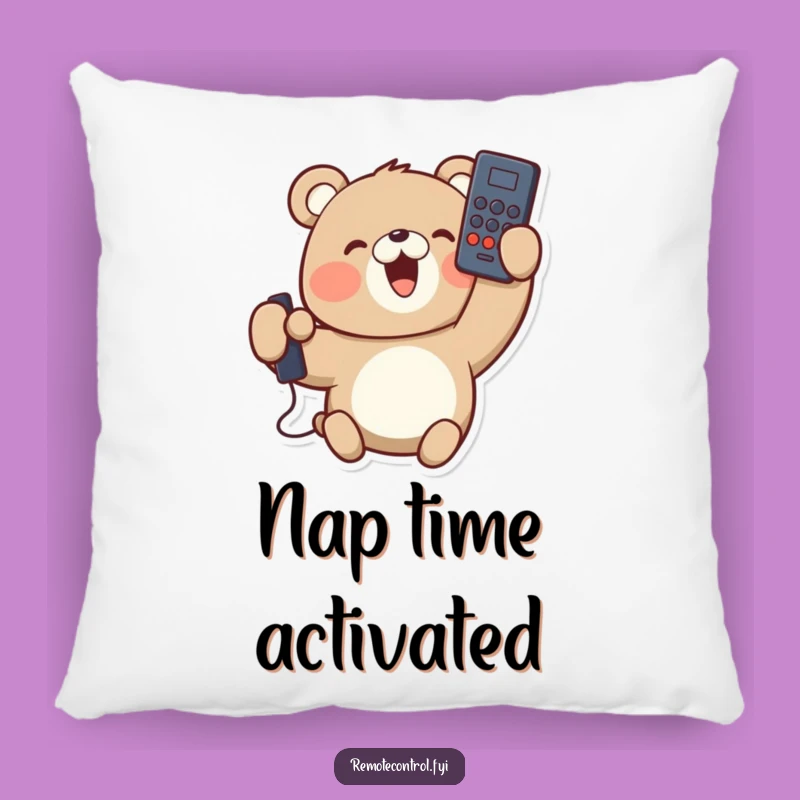 Funny Bear Pillow - Upside Down Remote Comfort, Hilarious Throw Pillow Gift