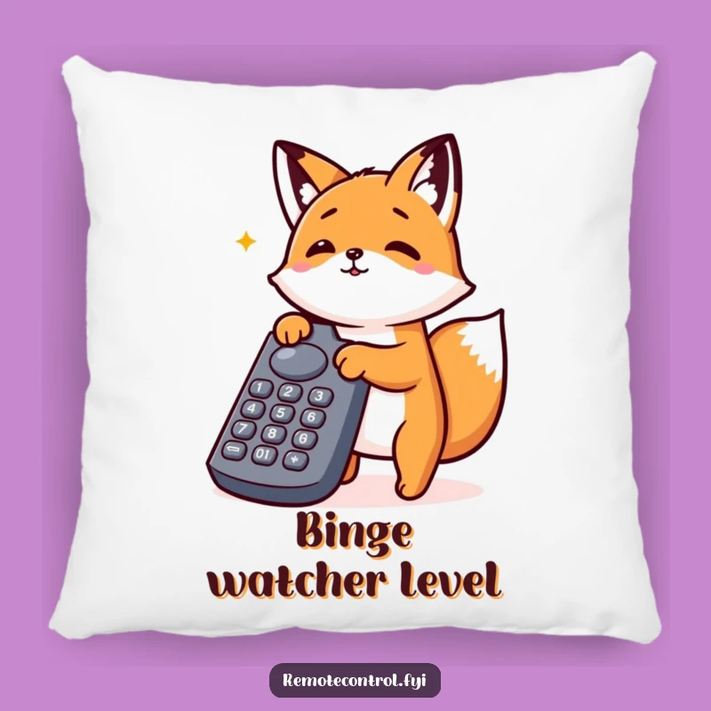 Funny Fox Pillow: Cozy Remote Control Buddy, Perfect Humorous Gift