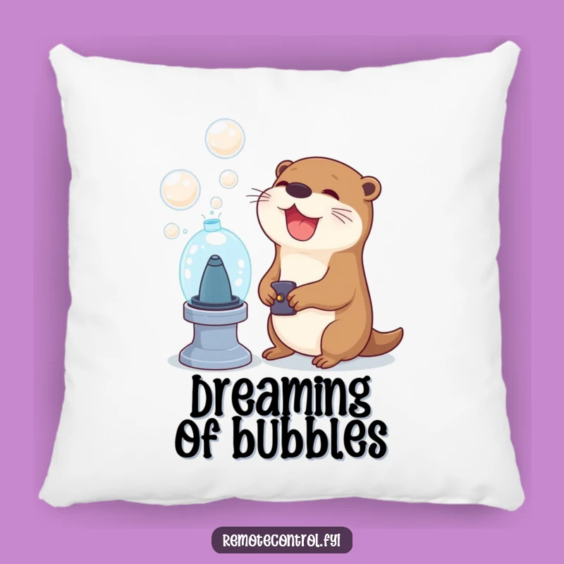 Funny Otter Bubble Pillow: Soft Comedic Joyful Comfort