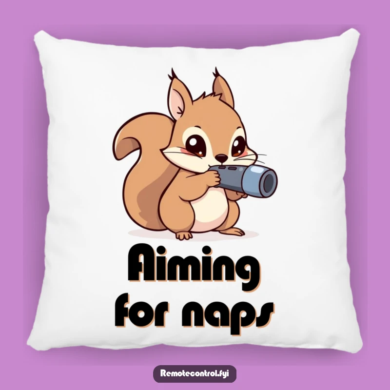 Funny Squirrel Pillow - Cozy Mischief Remote Control Comfort!
