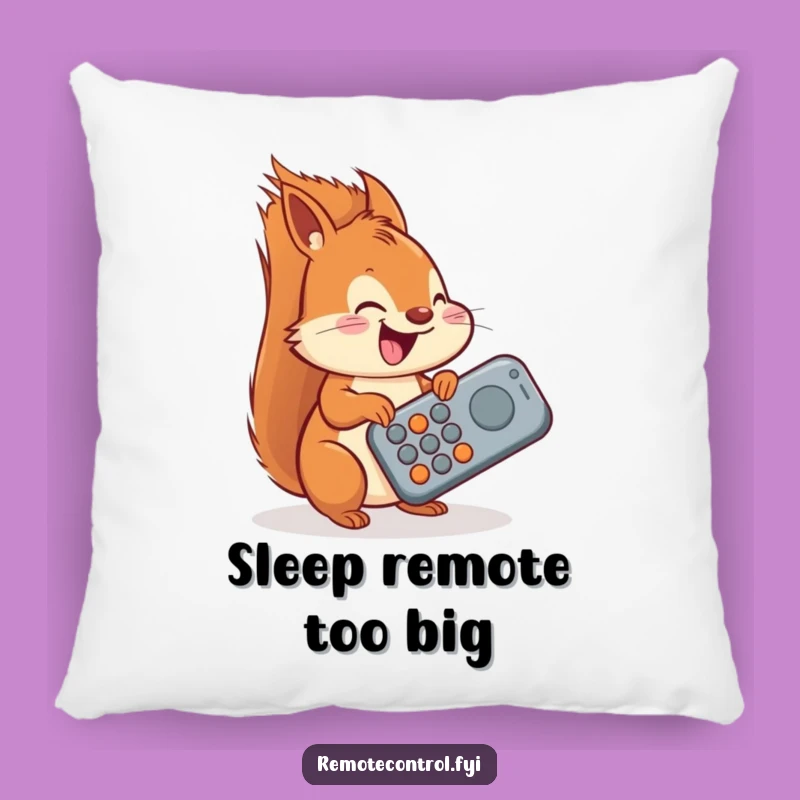 Funny Squirrel Pillow: Snuggle Up with Oversized Remote Control Comedy