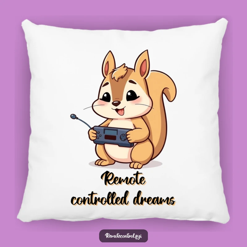 Funny Squirrel Remote Control Pillow: Comfy Cushion for the Focused Viewer