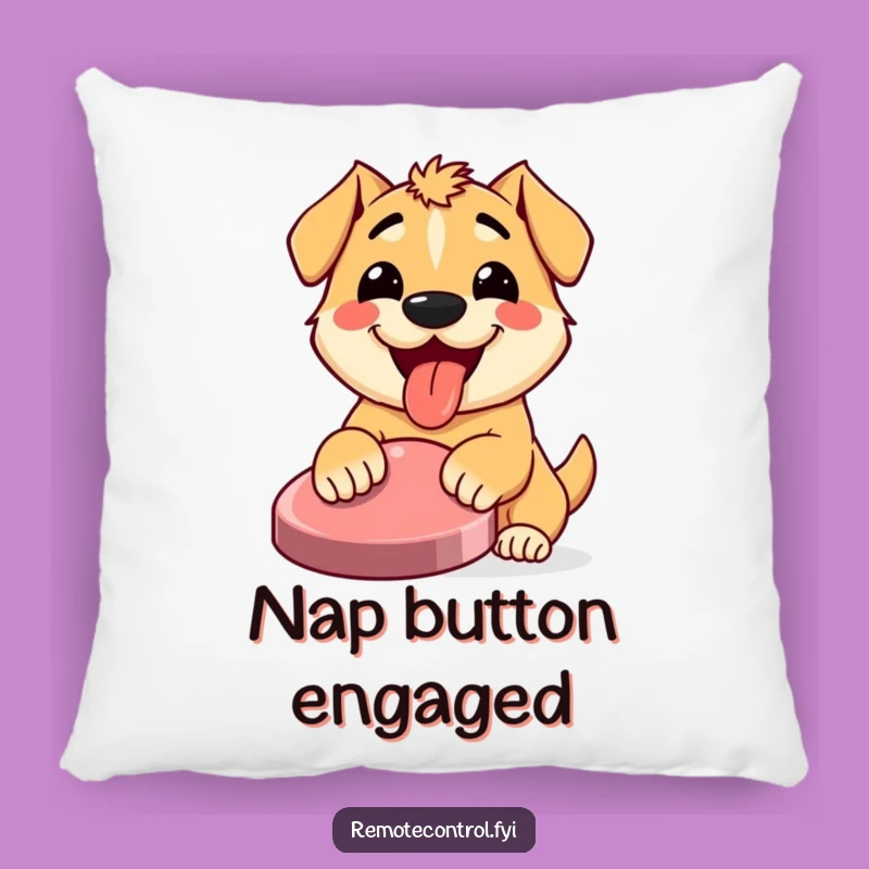 Funny Dog Accent Pillow: Cozy Comfort with Enthusiastic Flair