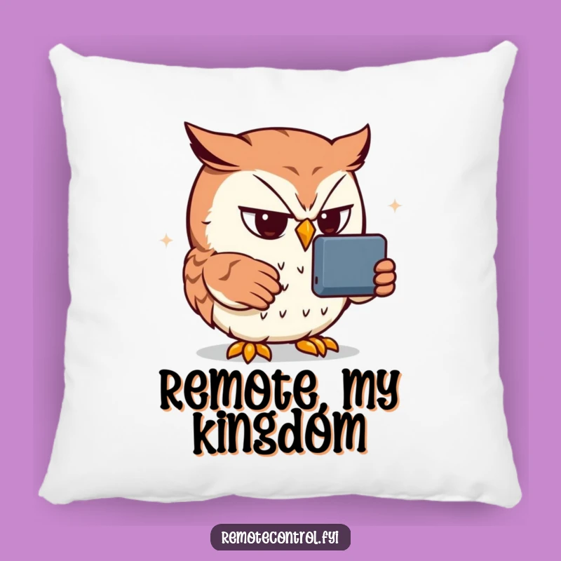 Funny Owl Remote Control Pillow: Cozy and Hilarious Decor for Couch Potatoes