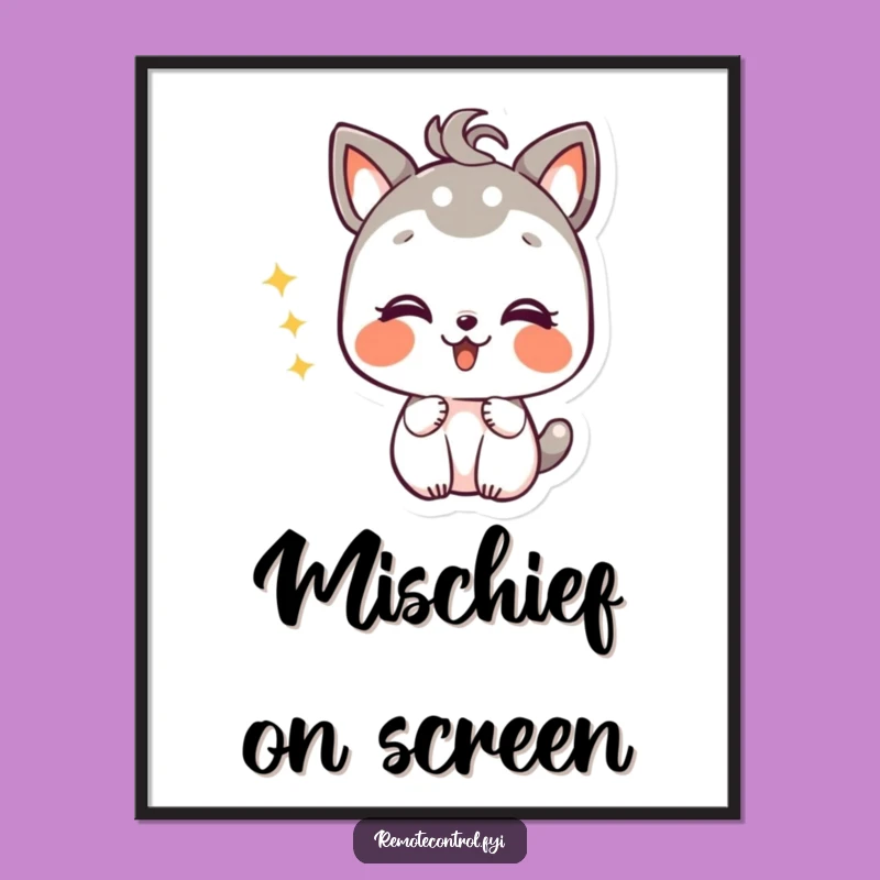 Funny Giggling Animal Digital Art: Hilarious Gift Print