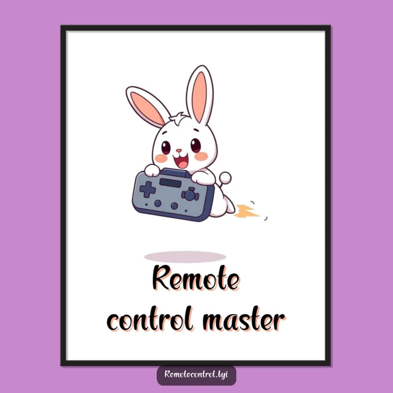 Funny Bunny Remote Digital Art: Hilarious Decor for Your Walls
