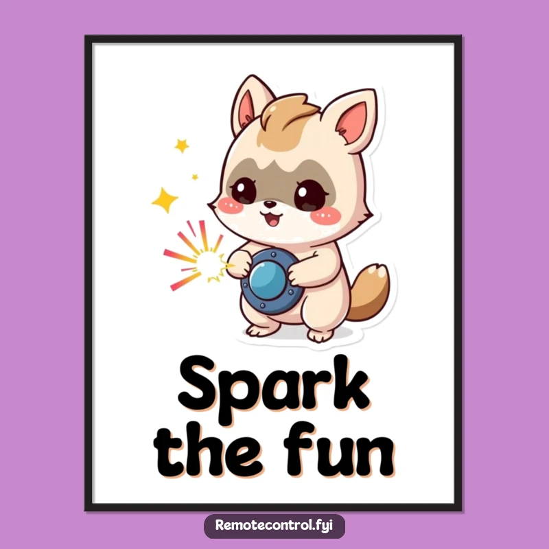 Funny Animal Digital Art: Mischief and Sparks for Walls, Print!