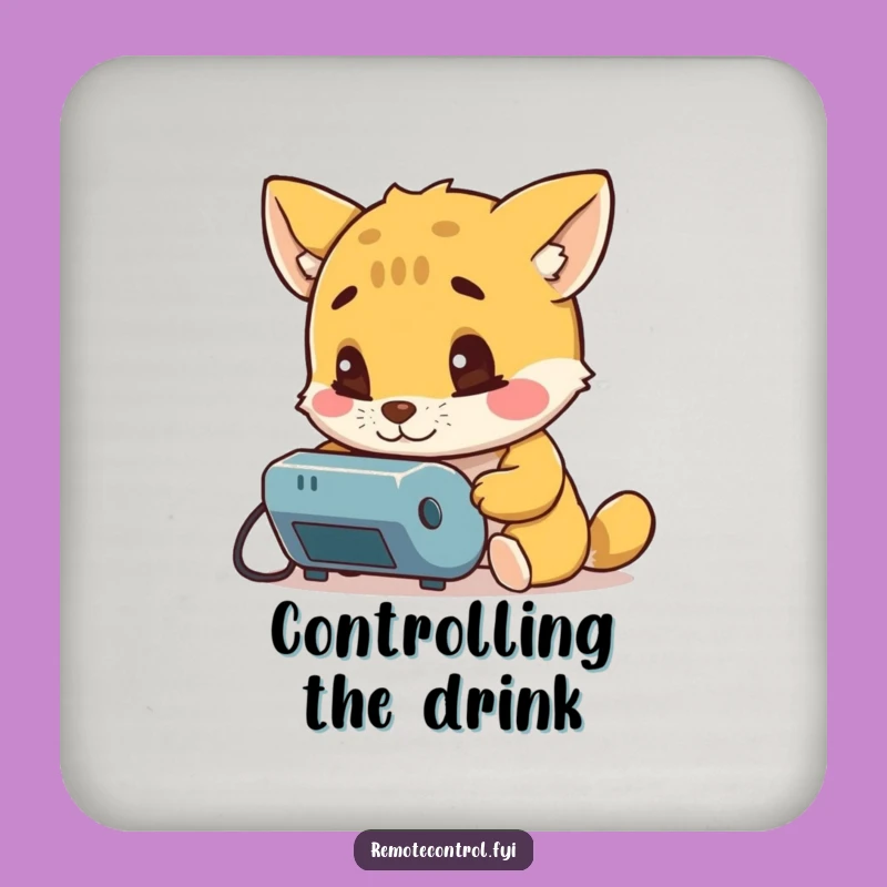 Funny Animal Coaster Set: Remote Control Interest, Gift!