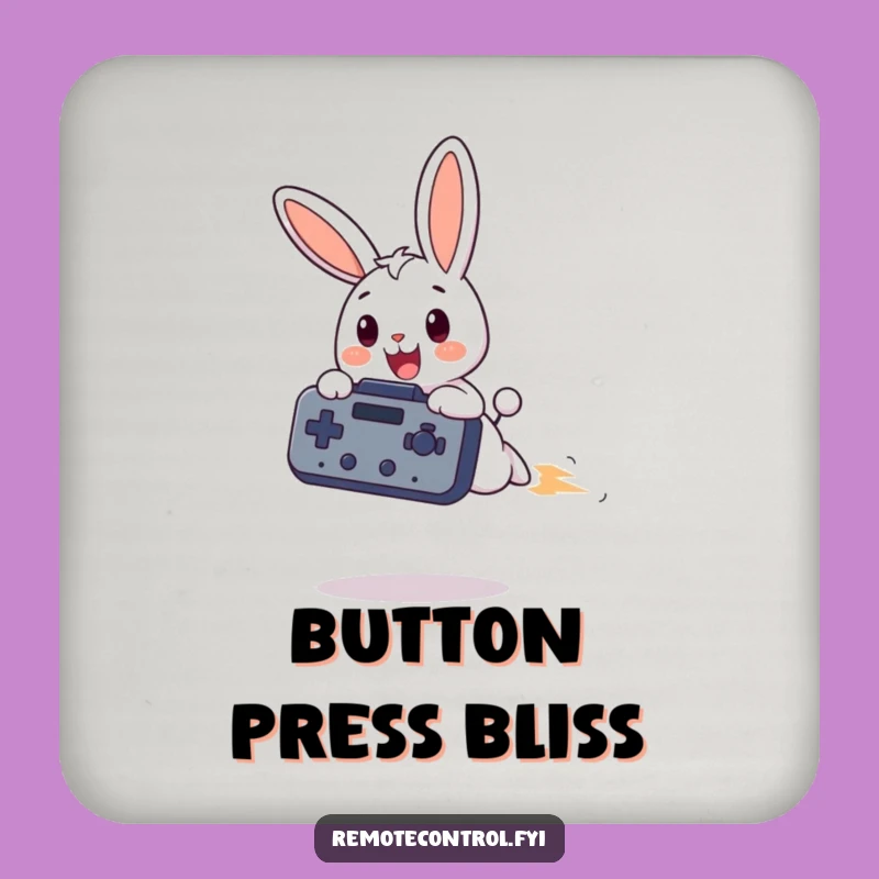 Funny Bunny Remote Coaster: Protect Surfaces with Hilarious Style