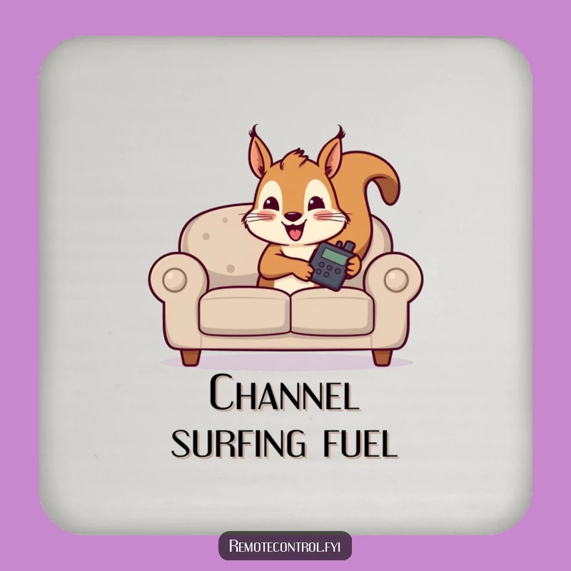 Funny Squirrel Sofa Remote Coaster: Protect Surfaces with Humor