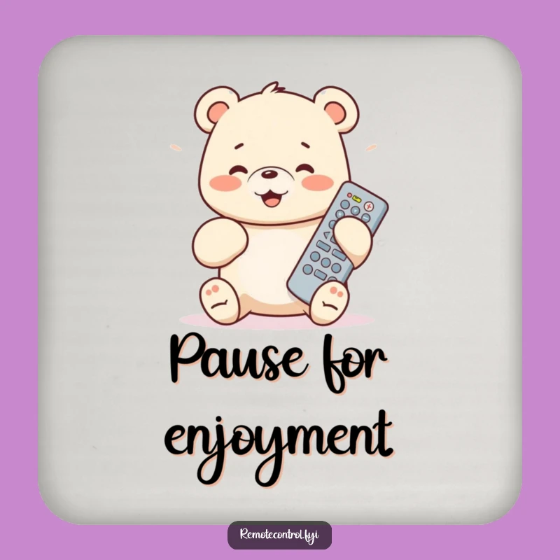 Funny Bear Cub Coaster: Protect Surfaces with Hilarious Remote Control Charm
