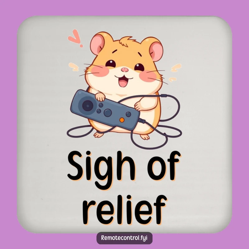 Funny Hamster Tech Coaster: Hamster Protects Surfaces, Quirky Funny Gift