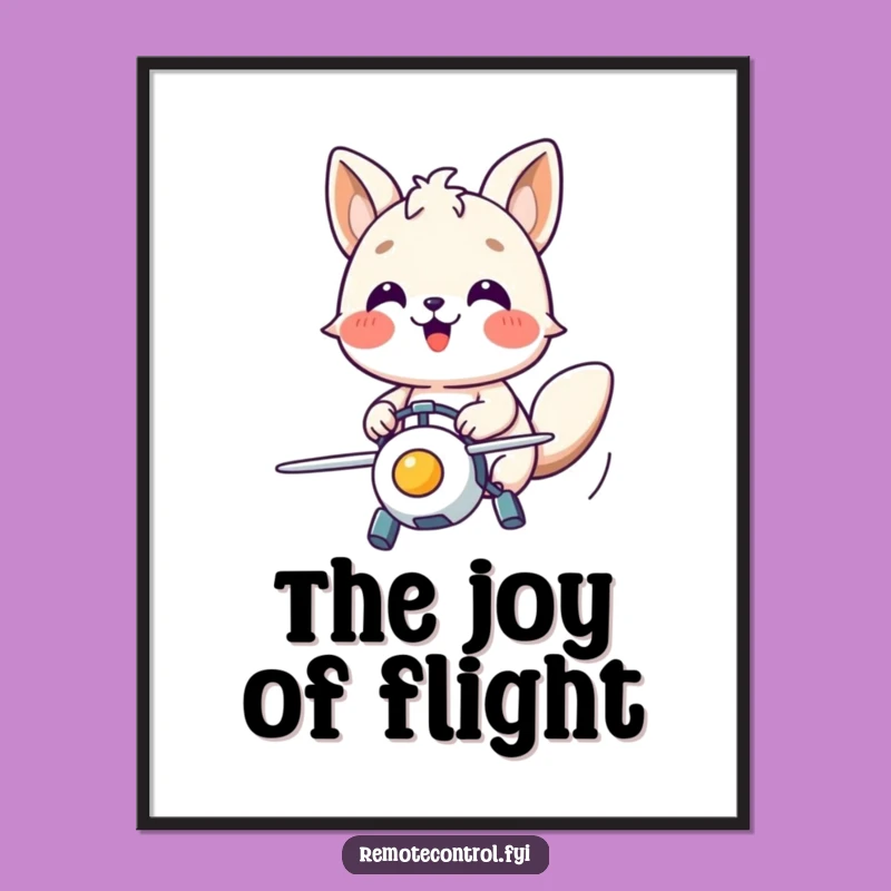 Funny Animal Toy Pilot Poster: Hilarious & Joyful Wall Art