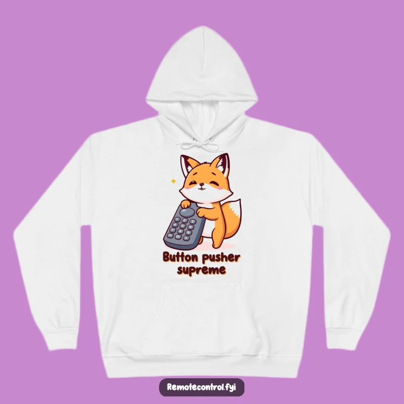 Funny Fox Hoodie: Cozy Button-Mashing Comfort, Perfect Humorous Gift