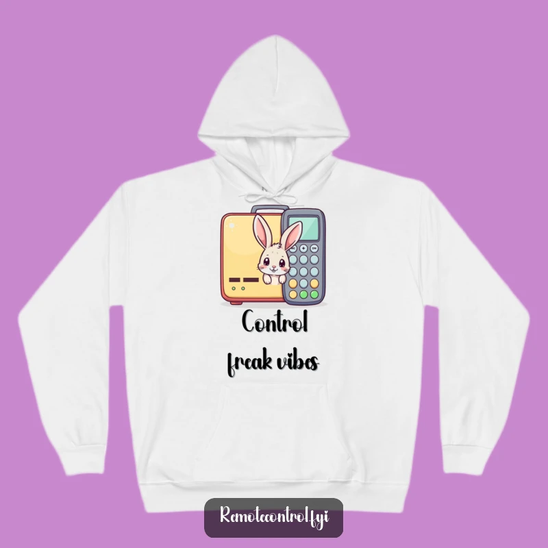 Cozy Funny Bunny Remote Control Hoodie: Snuggle Up with Hilarious Comfort