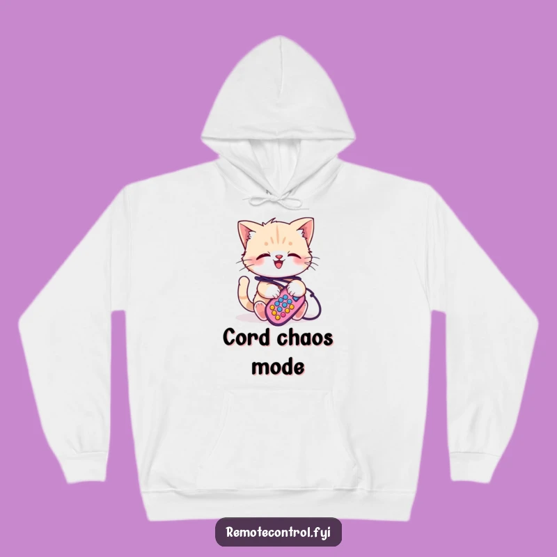 Cozy Funny Kitten Remote Hoodie: Warmth Meets Adorable Mayhem