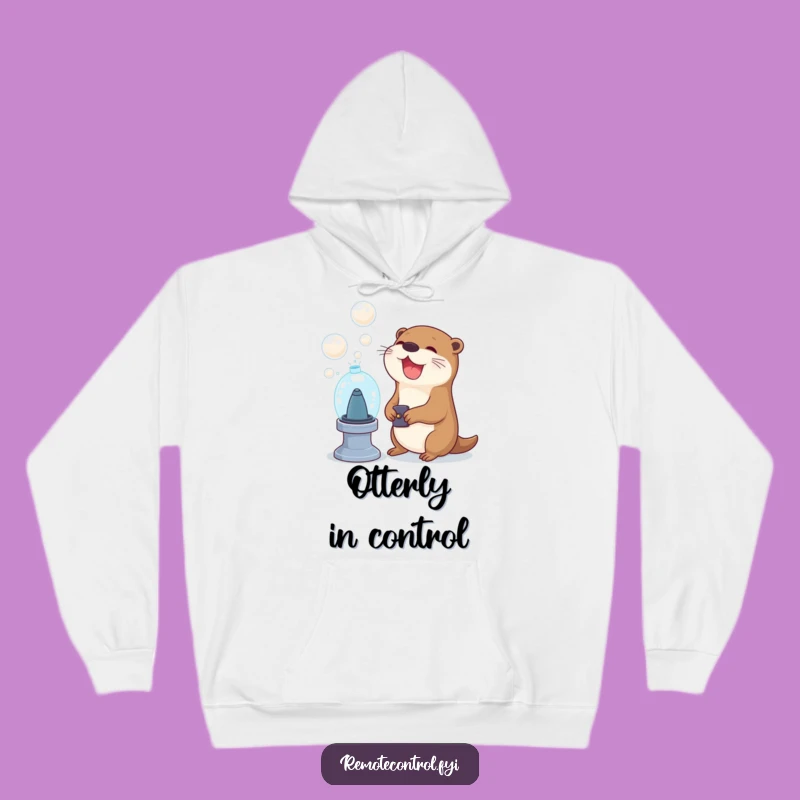Funny Otter Bubble Hoodie: Cozy Comedic Joyful Comfort