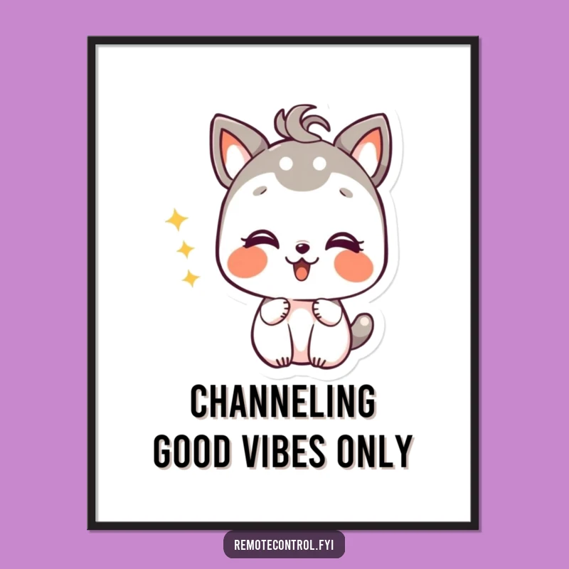 Funny Free Printable Wall Art: Mischievous Animal TV Fan - Humorous Downloadable Decor