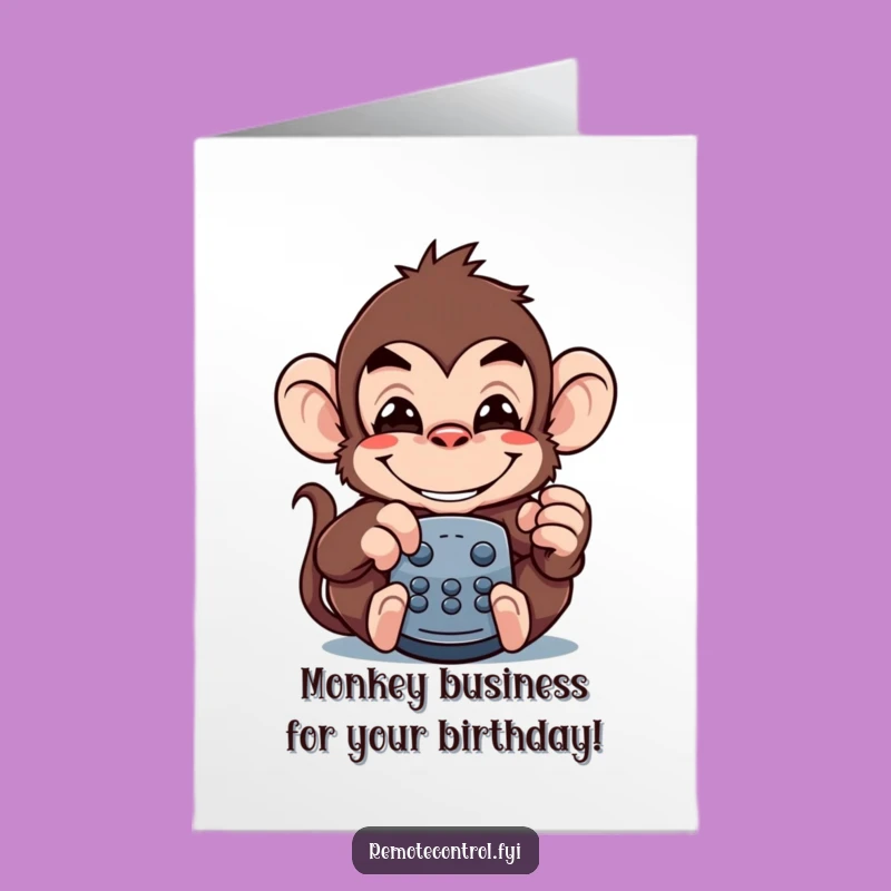 Free Printable Birthday Card: Monkey Remote Fun for a Hilarious Downloadable Gift