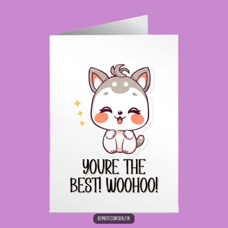 Free Printable Congrats Card: Giggling Animal TV Switcher - Quick Download Humor