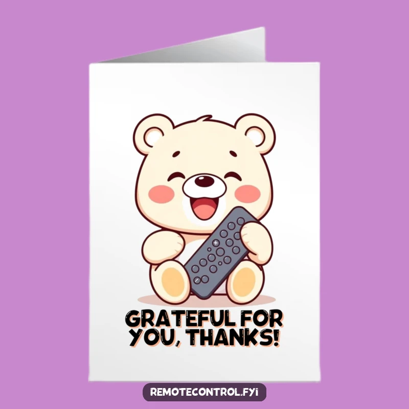Thanks a Button! Free Printable Kawaii Bear Card for Grinning Gratitude