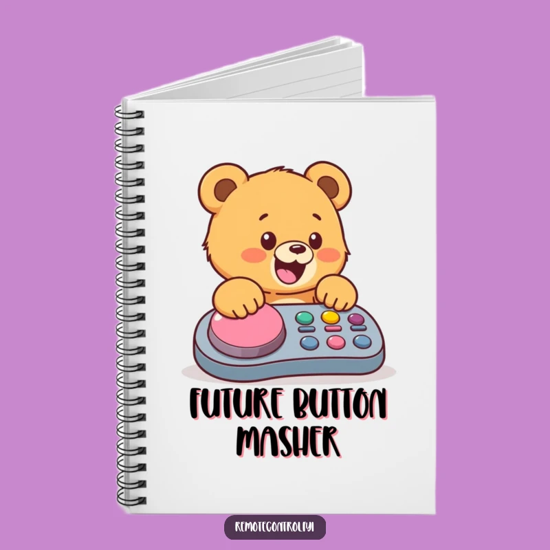 Funny Bear Cub Notebook: Jot Down Ideas with This Remote Control Buddy
