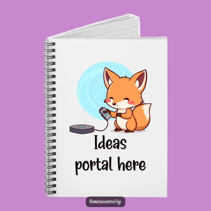 Funny Fox Portal Notebook: Document Your Discoveries with This Remote Journal