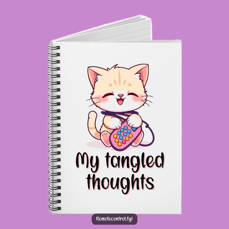Funny Kitten Remote Notebook: Jot Down Ideas Amidst Cute Chaos