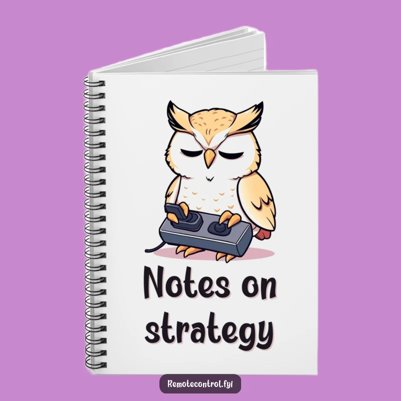 Funny Owl Notebook - Intense Remote Control Notes!