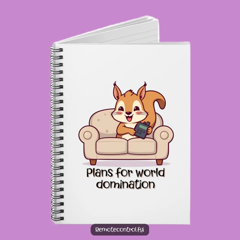 Funny Squirrel Remote Control Notebook: Jot Down Your Mischief Ideas