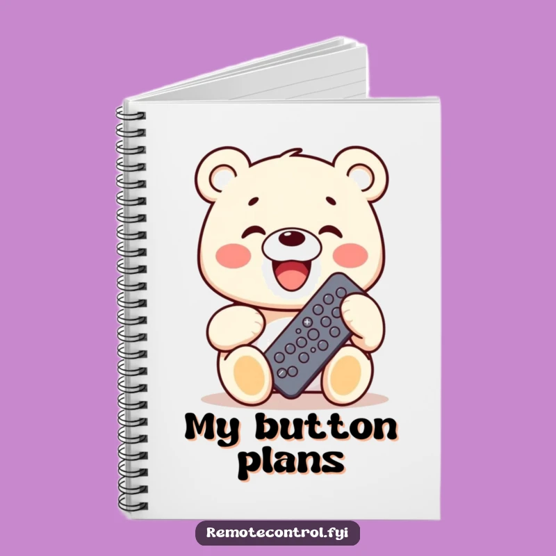 Funny Bear Notebook: Remote Control Journal, Perfect Humorous Gift